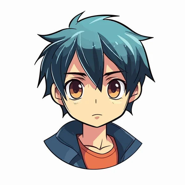 Jovem desenho de ilustração vetorial de personagem de estilo anime manga  anime boy