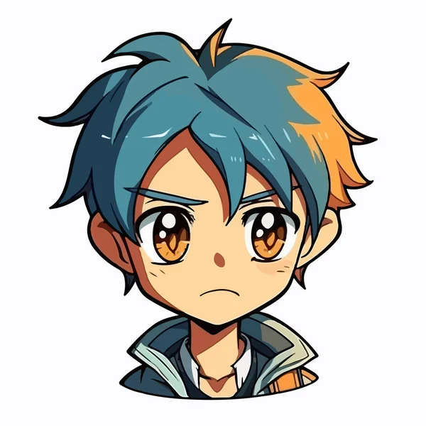 Jovem Homem Anime Estilo Personagem Vetor Ilustração Design Manga Anime  imagem vetorial de nadunprabodana© 662472118