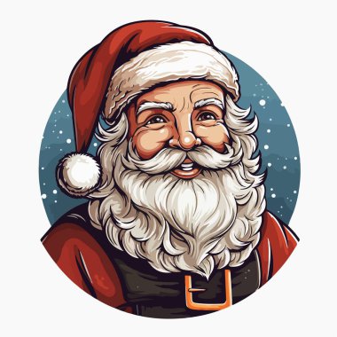 Vektör çizimi. Noel Baba 'yı. Noel tebrik kartı..