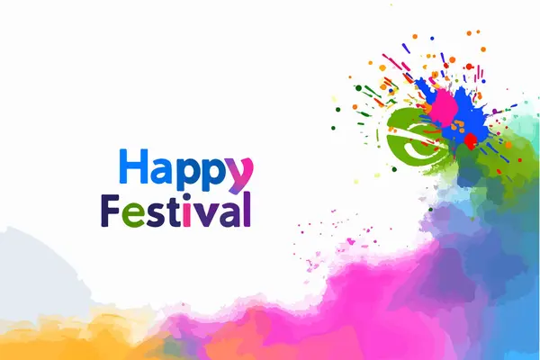 Holi Festivalen Färger — Stock vektor