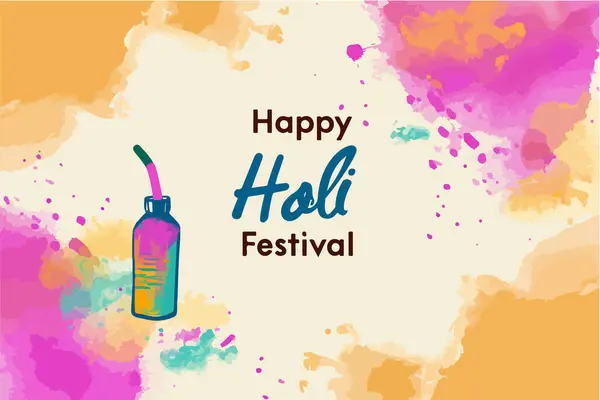 Glad Holi Festival Affisch — Stock vektor