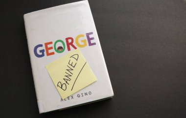 A copy of the book George by Alex Gino. The graphic novel has been placed on the banned book list at many schools and libraries.                         