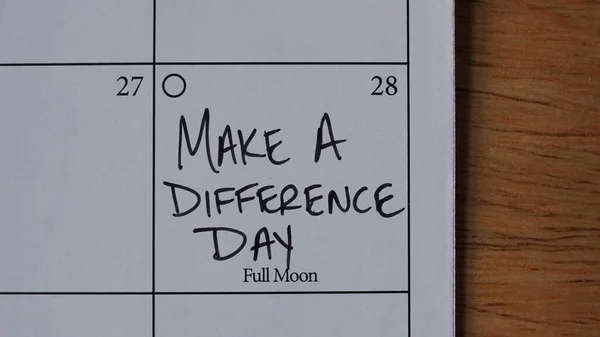 Dia Diferença Marcado Calendário Celebra Anualmente Quarto Sábado Outubro Dia — Fotografia de Stock