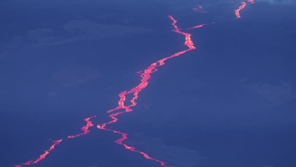 Incredible View Dramatic Volcanic Eruption Mauna Loa Volcano Eruption Big — Vídeos de Stock