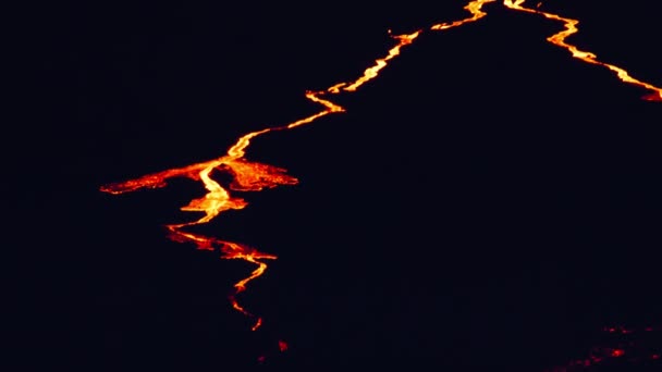Lava Flows Big Island Hawaii Usa Wilderness Tourism National Park — Video Stock