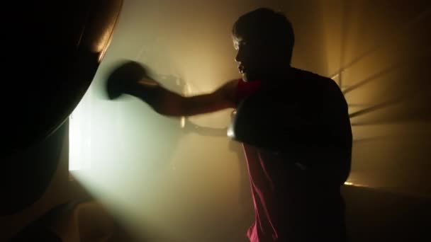 Активні Чоловіки Готуються Змагань Mma Під Час Тренування Боксерського Рингу — стокове відео