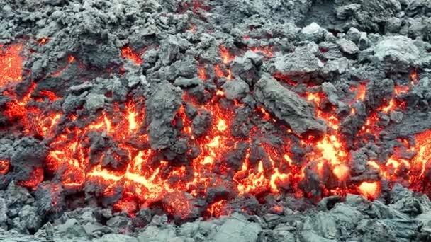 Flujo Lava Erupción Del Volcán Mauna Loa Hawaii Isla Grande — Vídeo de stock