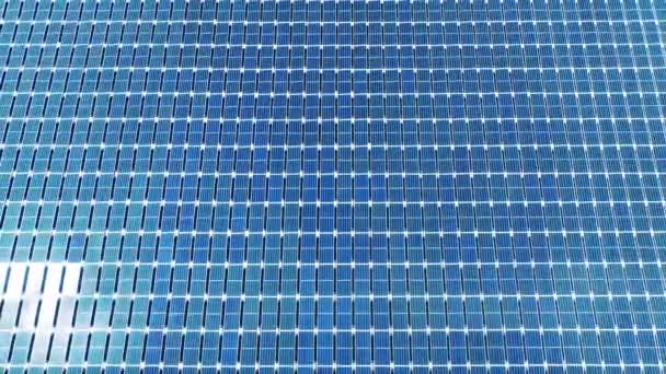 Fonte Ecologica Rinnovabile Energia Solare Nella Giornata Sole Vista Aerea — Video Stock