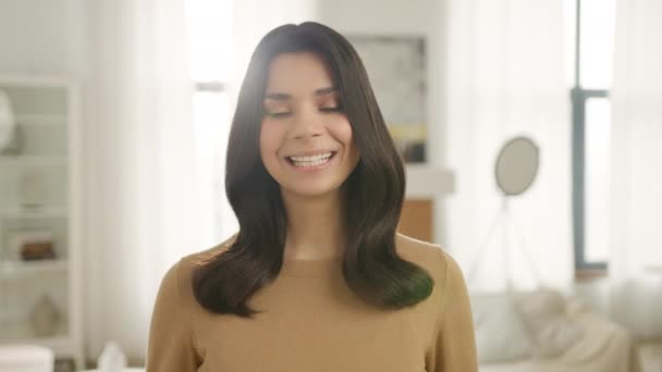 Lassú Mozgás Portré Csinos Látszó Multi Verseny Szép Üzleti Vállalkozó — Stock videók