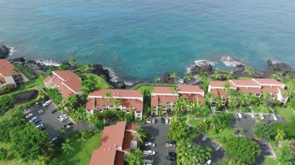 Exotischer Urlaub Romantisches Reiseziel Für Flitterwochen Luftaufnahme Hawaii Drohne Vulkanische — Stockvideo