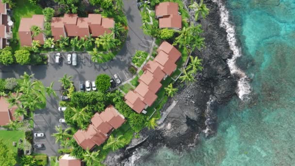 Luchtfoto Hawaï Drone Vulkanisch Big Island Usa Polynesië Toerisme Concept — Stockvideo