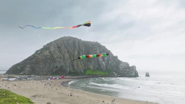 Ocean Spokojny Plaża Kalifornii Usa Zabawa Weekendowy Wypoczynek Rodzinny Czas — Wideo stockowe