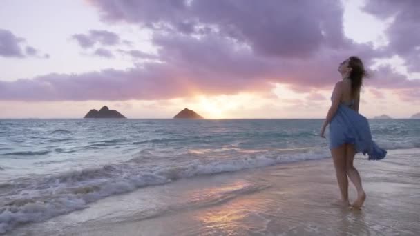 Кинематографическое Вдохновение Путешествует Праздникам Морской Бриз Выходные Дни Летние Каникулы — стоковое видео