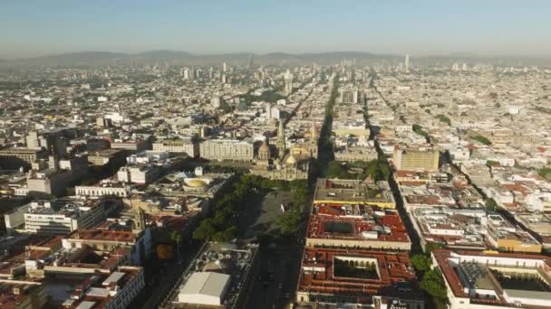Mexico Guadalajara Stad Vanuit Lucht Uitzicht Latijnse Stad Straten Mexicaanse — Stockvideo