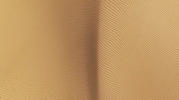 暑い夏の天候の間 波打つ砂の質感の表面を持つ曲線状の砂丘を飛び越える コピースペース4Kの概要背景 カリフォルニア州の空の砂漠の上空の無人偵察機ショット米国 — ストック動画