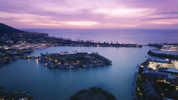 Dron Létání Nad Světově Proslulé Nábřeží Resort Hotely Oahu Východní — Stock video
