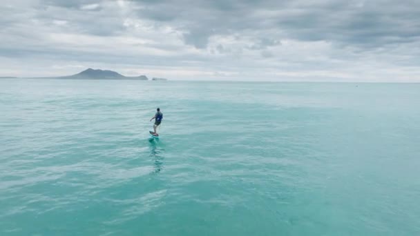 Затока Каілуа Оаху Гаваї Травень 2023 Водна Спортивна Діяльність Екстремальна — стокове відео