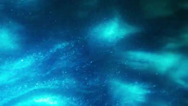 Las Olas Azules Giran Lapso Tiempo Superficie Reflectante Brillante Pintura — Vídeo de stock