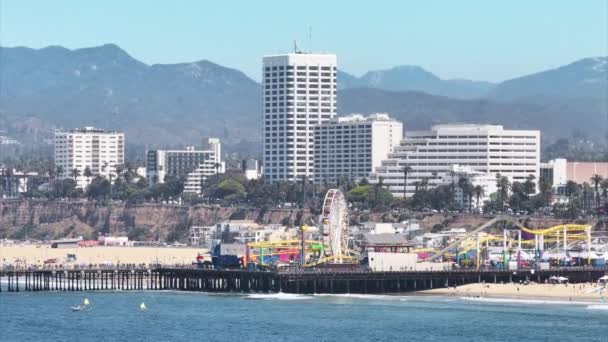 Santa Monika Los Angeles California Eua Junho 2023 Drone Disparado — Vídeo de Stock