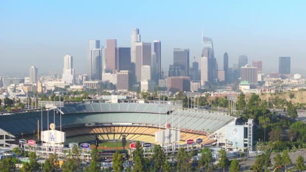 Στάδιο Dodgers Los Angeles Καλιφόρνια Ηπα Ιούνιος 2023 Drone Πυροβόλησε — Αρχείο Βίντεο