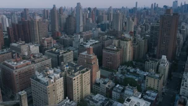 Prestige Luxusimmobilien Und Geschäftsbüros Wolkenkratzern Manhattan Scenic New York City — Stockvideo
