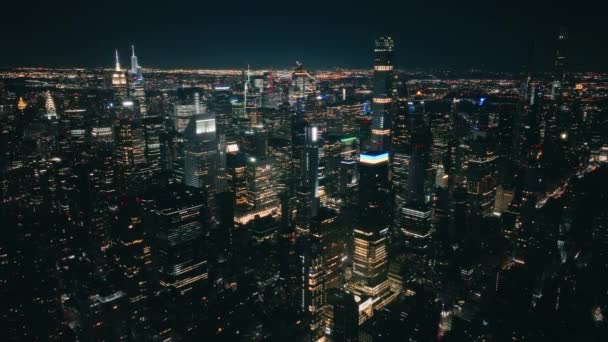 New York City Hoge Hoek Luchtfoto Van 42Nd Street 5Th — Stockvideo