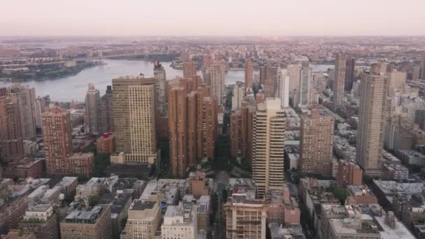 Filmowa Panorama Upper East Side Prestige Luksusowe Nieruchomości Biura Biznesowe — Wideo stockowe