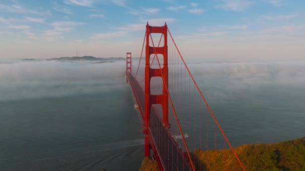 Escenografía Del Puente Golden Gate Ruta 101 Bahía San Francisco — Vídeo de stock