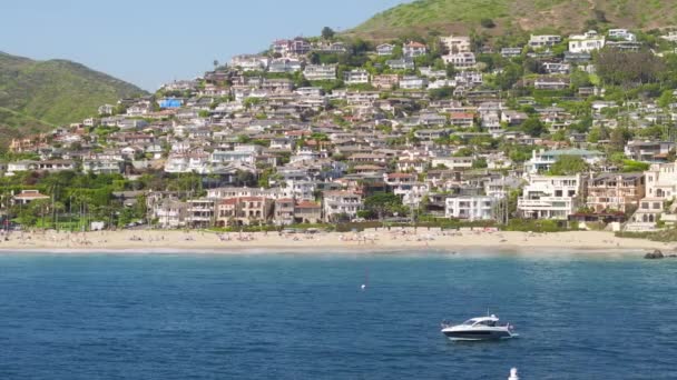 Modern Evlerin Panoramik Manzarası Emerald Bay Laguna Beach Orange County — Stok video