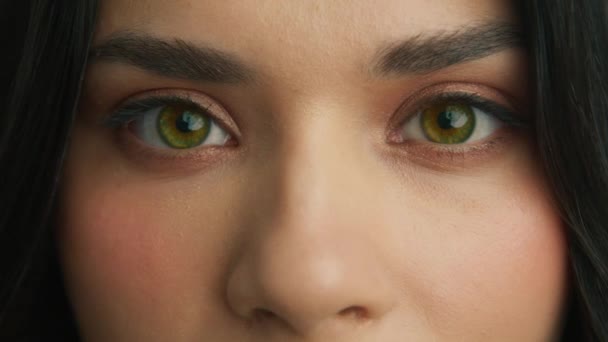 Farklı Insanların Güzel Gözlerinin Kolajını Yakınlaştır Farklı Yaşlarda Farklı Kişiler — Stok video