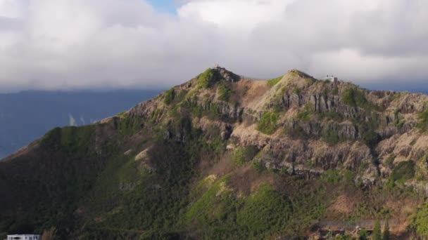 Aerial Kaiwa Ridge Trail Oahu Saarella Havaijilla Ihmiset Nauttivat Viehättävästä — kuvapankkivideo