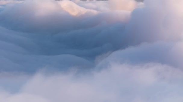 Scenic Copy Background Pastel Blue Clouds Swirling Fast Changing Shape — Stock Video