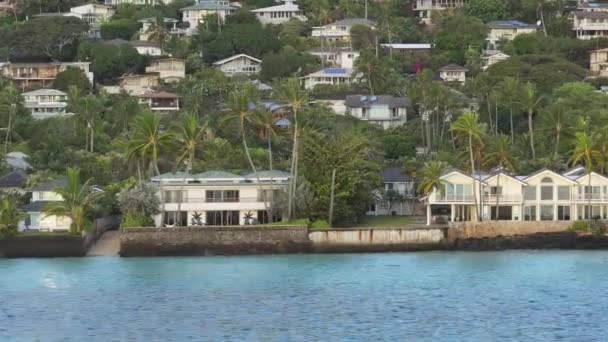 Концепція Нерухомості Острова Оаху Багаті Люди Насолоджуються Тропічним Відпочинком Острові — стокове відео