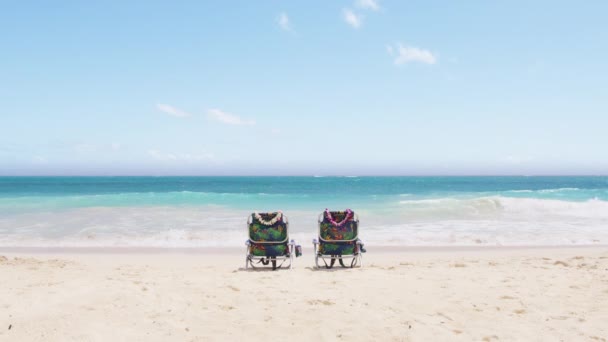 Cinematikus Utazási Háttér Kék Oahu Hawaii Sziget Nyári Vakáció Háttér — Stock videók