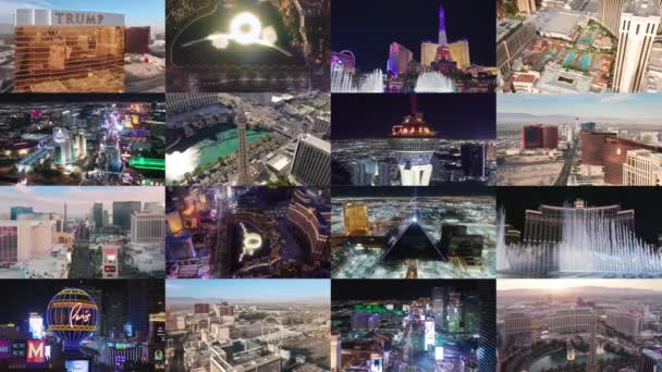 Las Vegas Nevada Usa Mayo 2022 Iluminación Nocturna Las Vegas — Vídeos de Stock