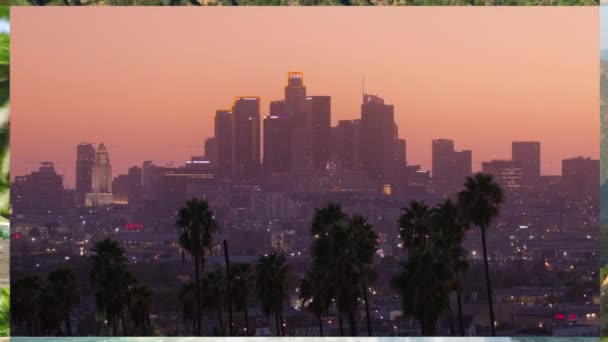 Los Angeles California March 2022 Hollywood Sign Landmark Green Hills — Stock Video