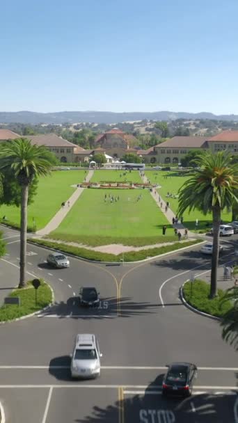 Estabelecendo Tiro Campus Universidade Stanford Palo Alto Califórnia Eua Maio — Vídeo de Stock