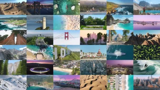 Los Angeles Californië Maart 2022 Hollywood Teken Mijlpaal Groene Heuvels — Stockvideo