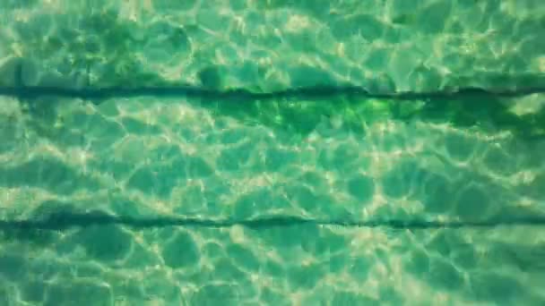 Surface Tahoe Lake Lies Ethereal Underwater Railroad Its Shadows Playing — Stock Video
