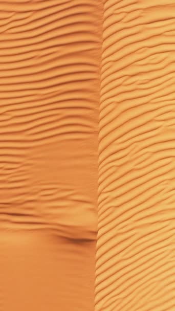 Vertical Video Detailed View Desert Sand Dune Showcasing Textured Surface — Vídeo de Stock