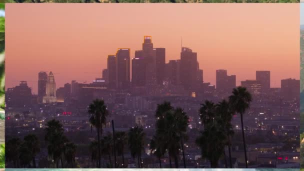 로스앤젤레스 캘리포니아 2022 할리우드 언덕에 로스앤젤레스 다운타운 산타모니카 다저스 경기장 비디오 클립