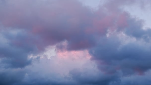 Avion Comercial Înalță Grațios Prin Nori Cerul Albastru Viu Deasupra — Videoclip de stoc