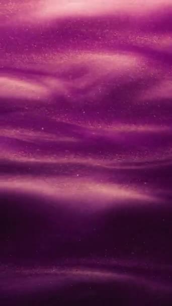 Vertical Screen Radiant Purple Pink Fluid Art Creates Enthralling Visual — Stockvideo