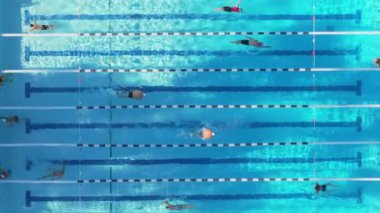 Huzurlu bir sabah sahnesi, sakin yüzücüleri tasvir eder. Gün için huzurlu bir hava katar, atmosferde sükunet ve sükunet hissi yaratır.