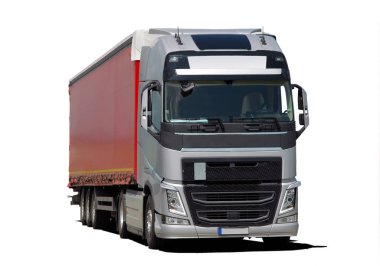 yarı römork ile büyük kamyon