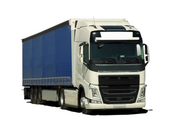 yarı römork ile büyük kamyon