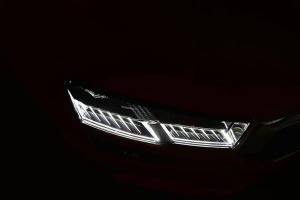 Headlights Modern Passenger Car — Stock Photo, Image