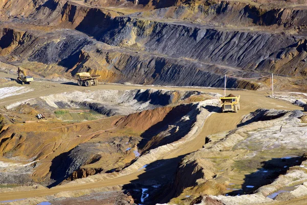 Large open pit mine for excavation and exploitation