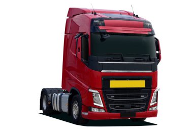 Kamyon traktörünün önü.