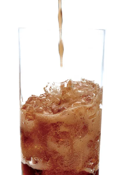 Vaso Con Soda Coca Hielo —  Fotos de Stock